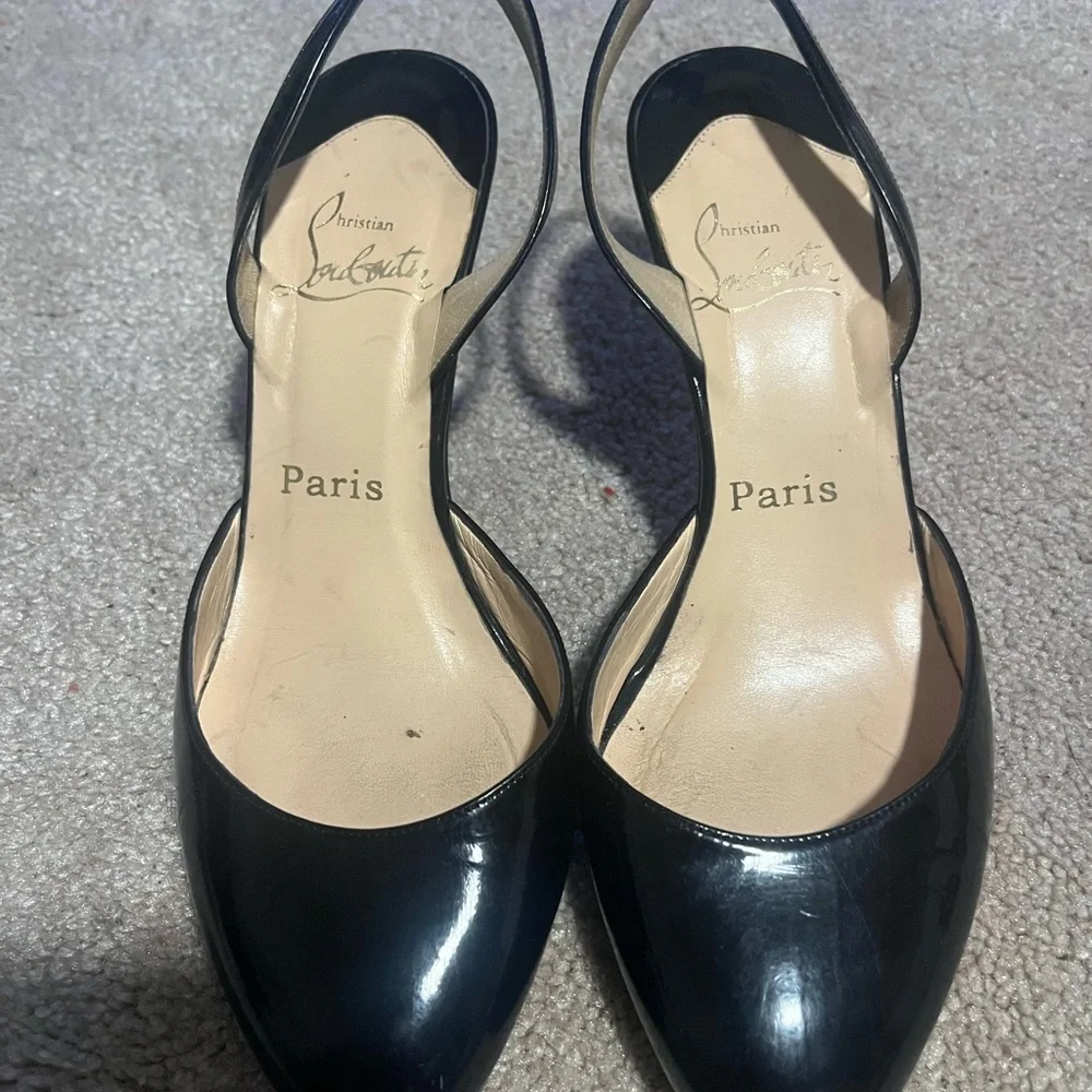 Christian Louboutin Black Patent Leather Heels - Picture 3 of 16